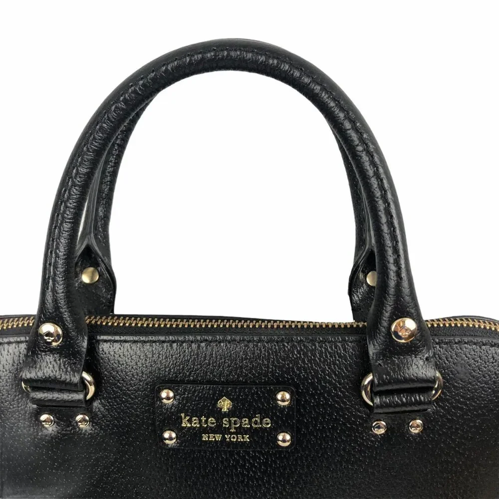 Kate Spade Small Rachelle Wellesley Satchel Black Crossbody Strap WKRU2485